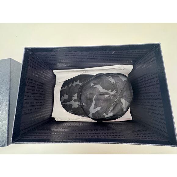 Unisex Prada Tessuto Camouflage Adjustable Baseball Cap With Box Size M - Picture 8 of 15